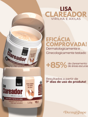 Creme Lisa Clareador de Virilha e Axilas